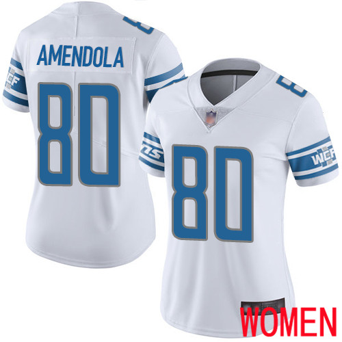 Detroit Lions Limited White Women Danny Amendola Road Jersey NFL Football #80 Vapor Untouchable->women nfl jersey->Women Jersey